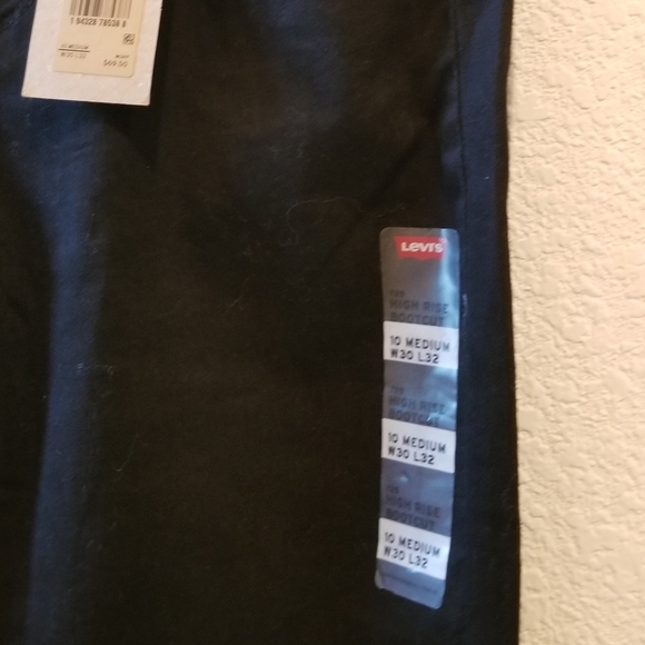 725 Levi's High Rise Bootcut Black Levi's Jeans - Picture 2 of 5